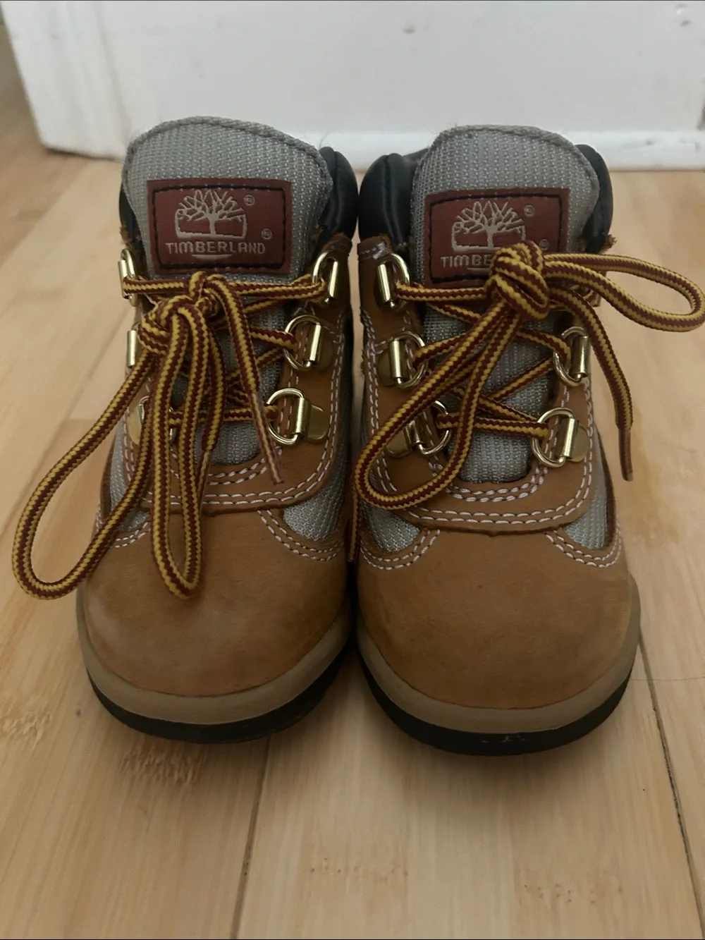 Timberland Kids Brown and Gray Lace-Up Hiking Boots